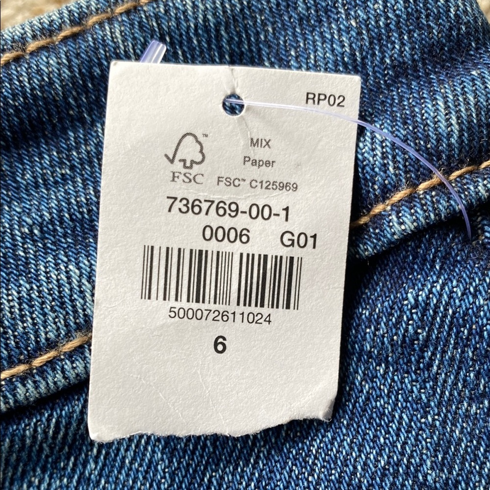 Old Navy NWT High Rise Button Front Blue Secret-Slim Pockets Denim Mini Skirt. 6 - Picture 6 of 11